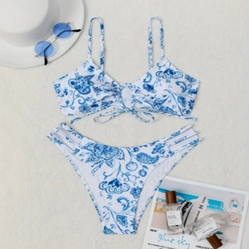 Tie Bikini Swimsuit Beach Two-Piece for Women