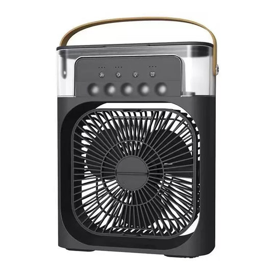 Five-Hole Mist Fan, Multi-Functional Household Office Desktop Humidifier, Cooling Fan with Light, Plug-in Humidifier