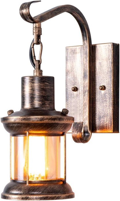 Wall Lamp Bedside Modern Indoor Wall Light with Switch American Vintage Style for Restaurant, Bedroom, Staircase, Villa Lighting